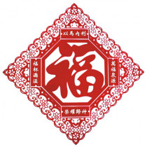 (缺貨)NS36 福-透明春聯門貼